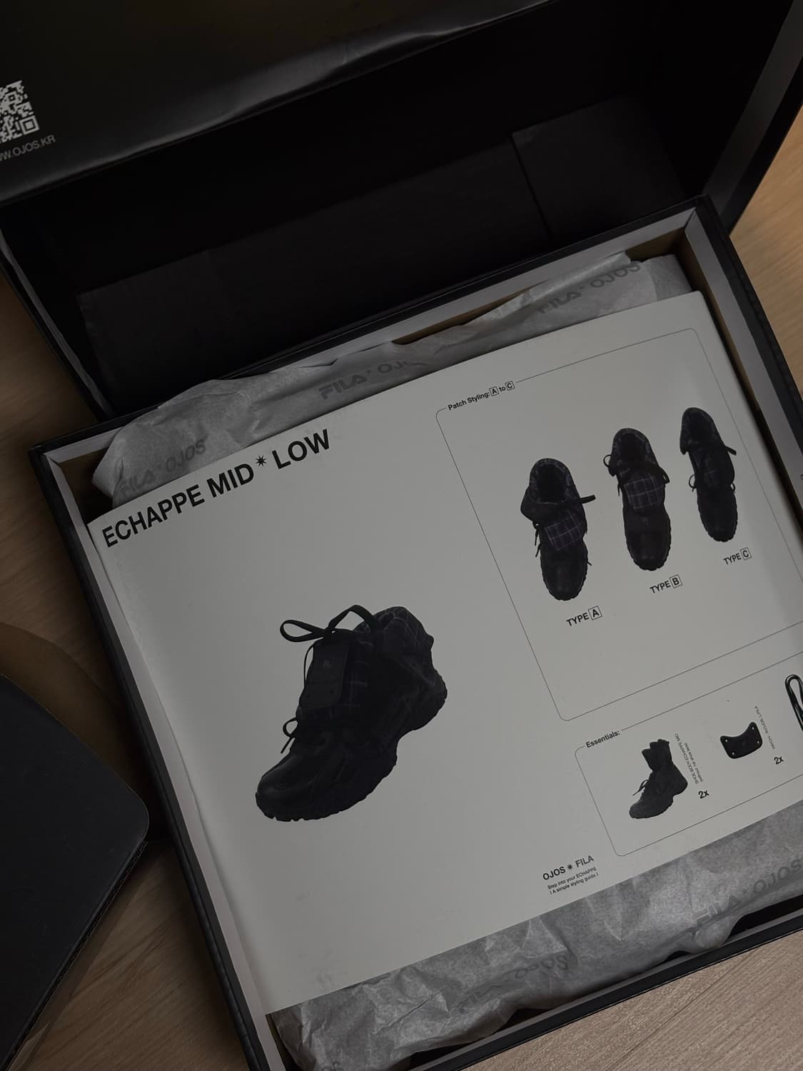 휠라 오호스 에샤페 미드 블랙 230 상품이미지4