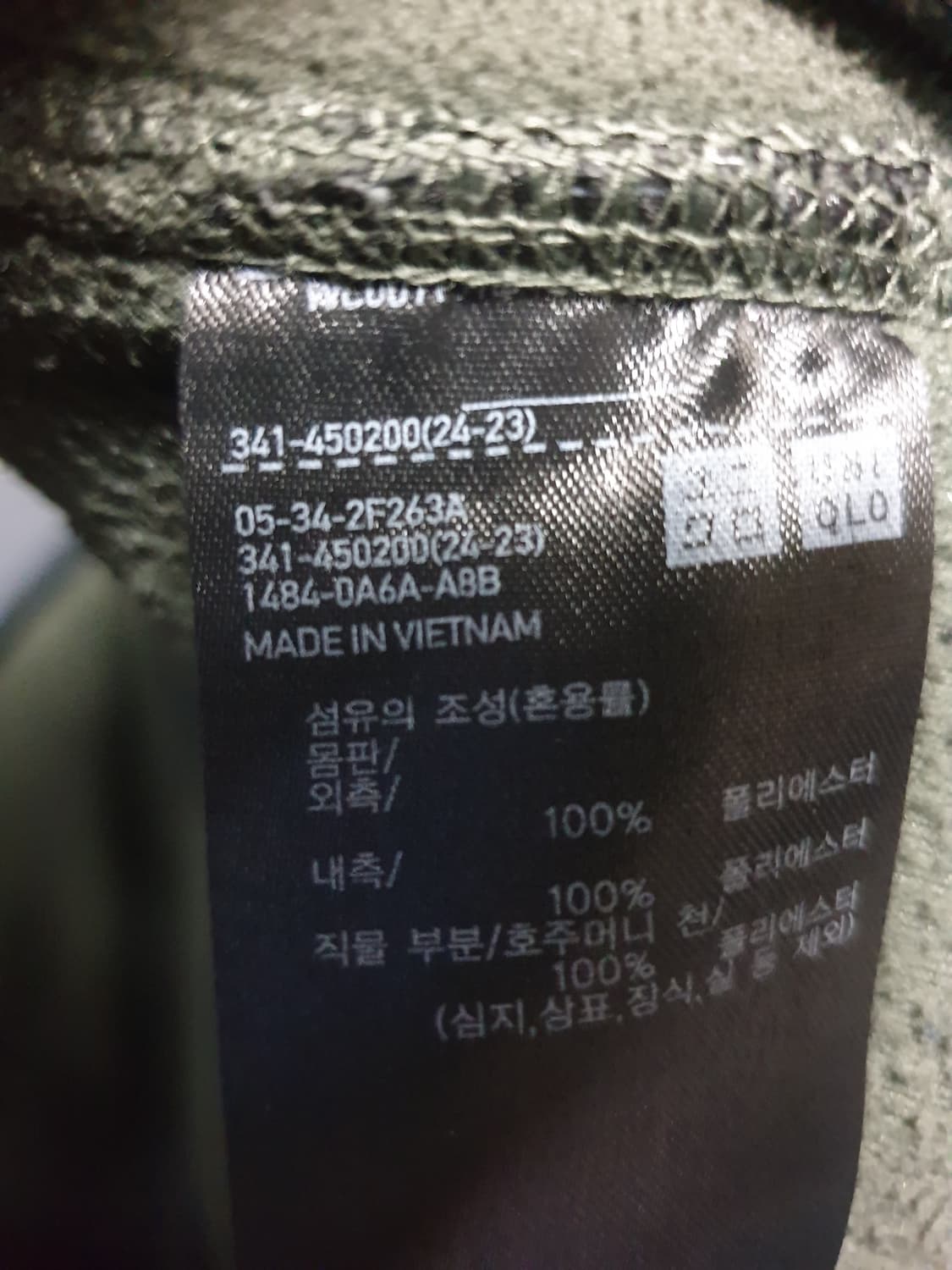 유니클로 윈드블록 후리스 집업자켓 올리브 (S) 상품이미지3