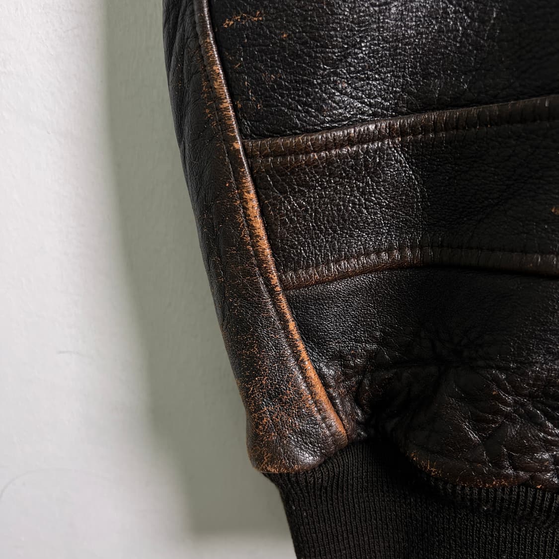 Avirex 아비렉스 B-9 레더 베스트 L 상품이미지9