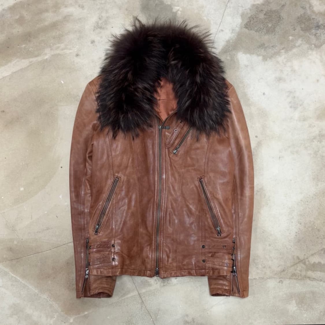 [M] Tornado Mart Lambskin Leather Jacket 상품이미지1