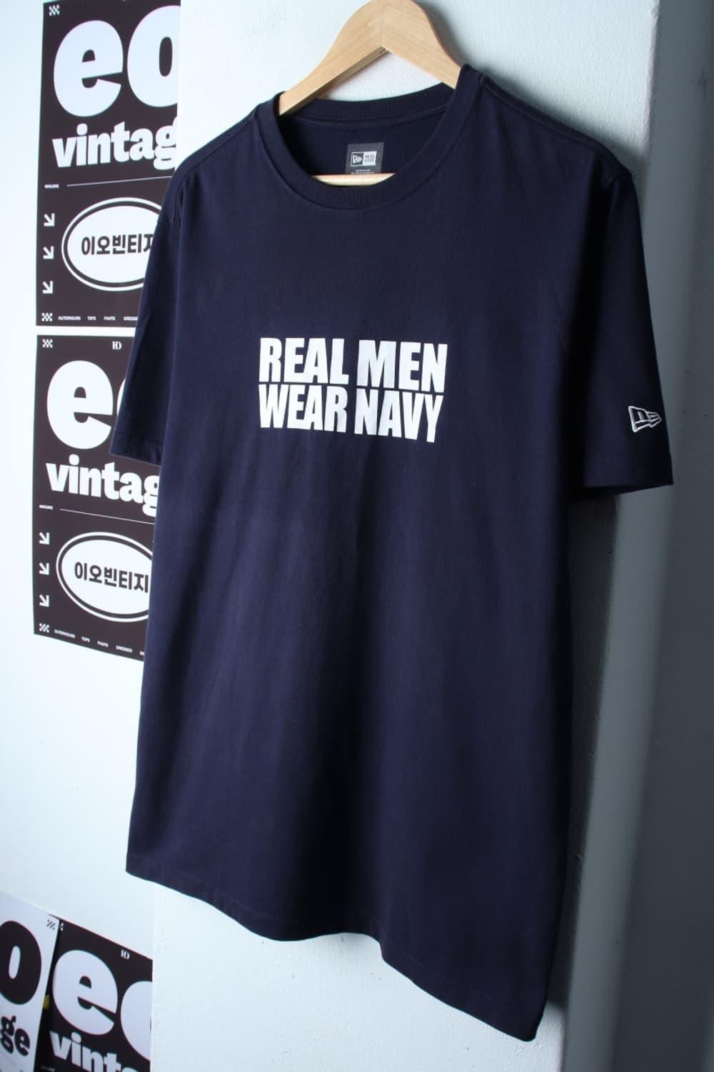 (L-XL) 뉴에라 반팔 티셔츠 뉴욕양키즈 네이비 올드스쿨-H33524 상품이미지1