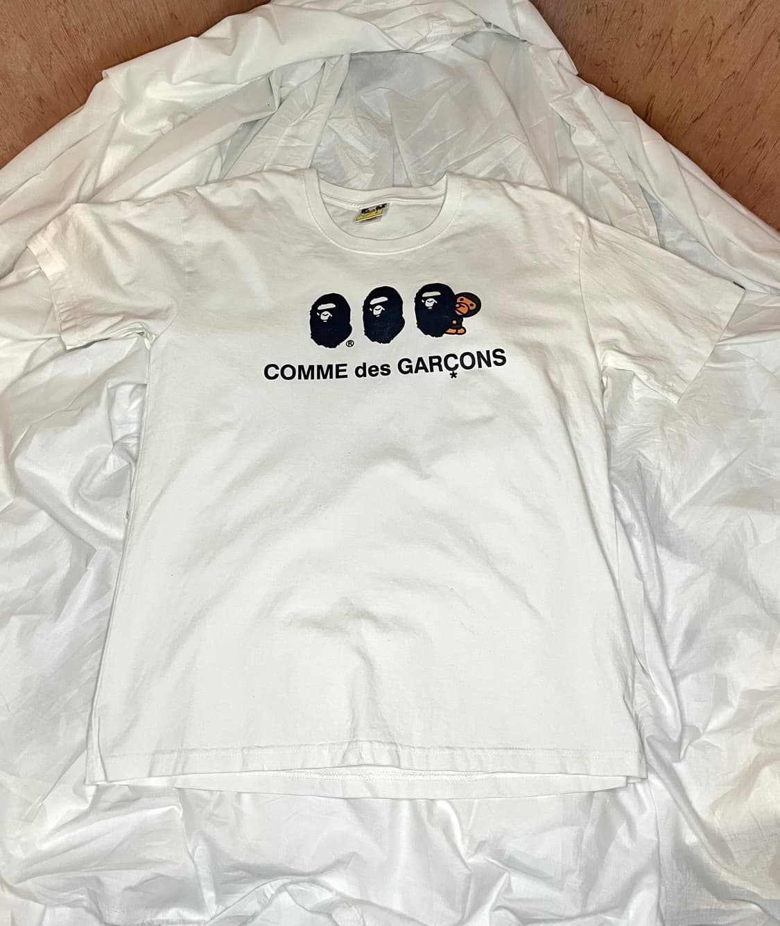 베이프 × 꼼데 가르송 그래픽 프린트 티셔츠 상품이미지2