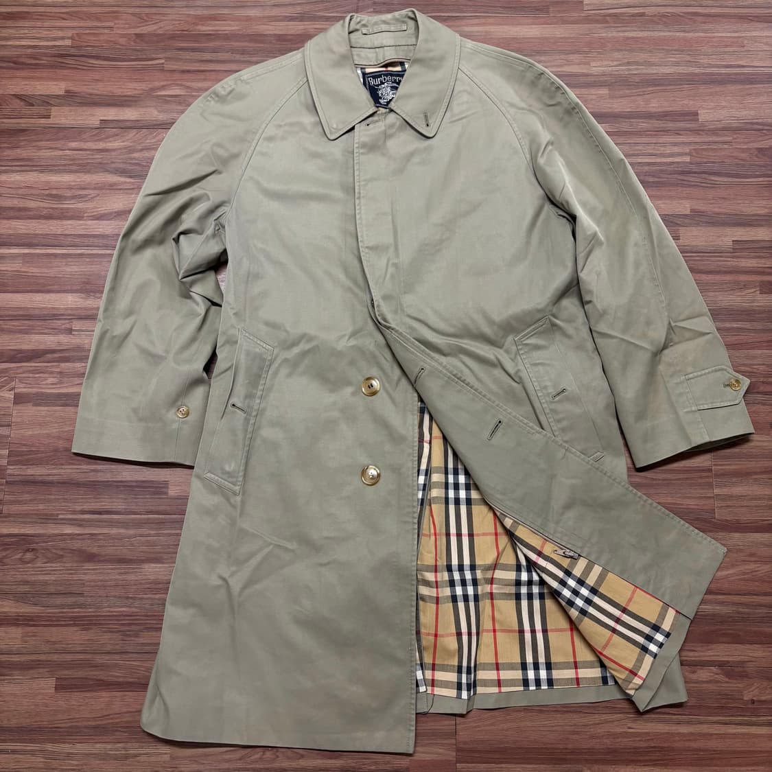 90s 빈티지 일본판 버버리 싱글 트렌치 코트 상품이미지1