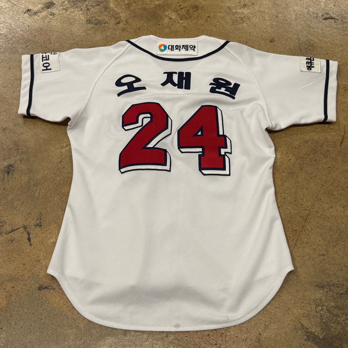 [80] 휠라 두산베어스 야구 유니폼 화이트 오재원 마킹 b16 상품이미지3