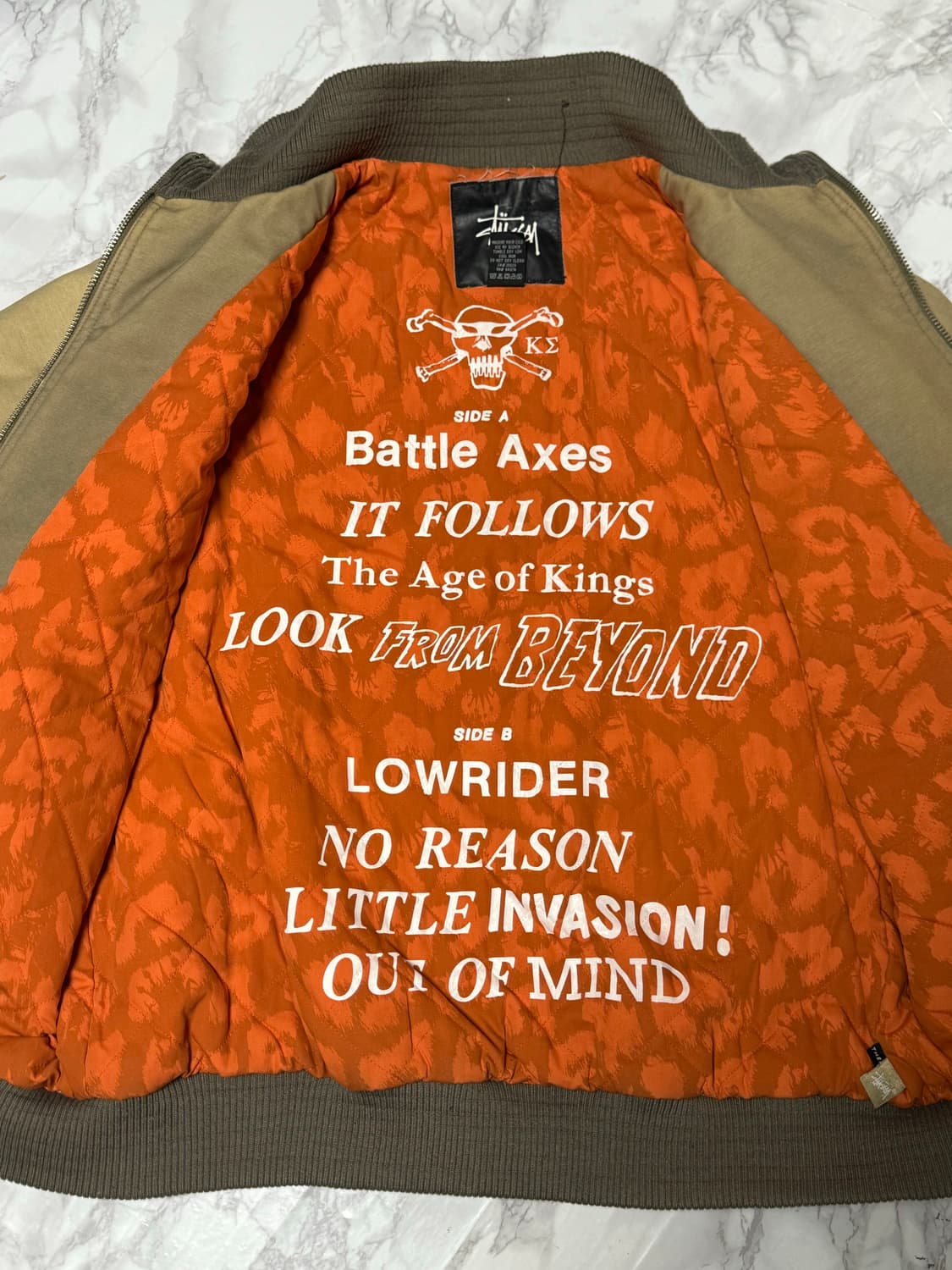 스투시 90s 가죽 패치 아카이브 봄버 자켓 상품이미지7