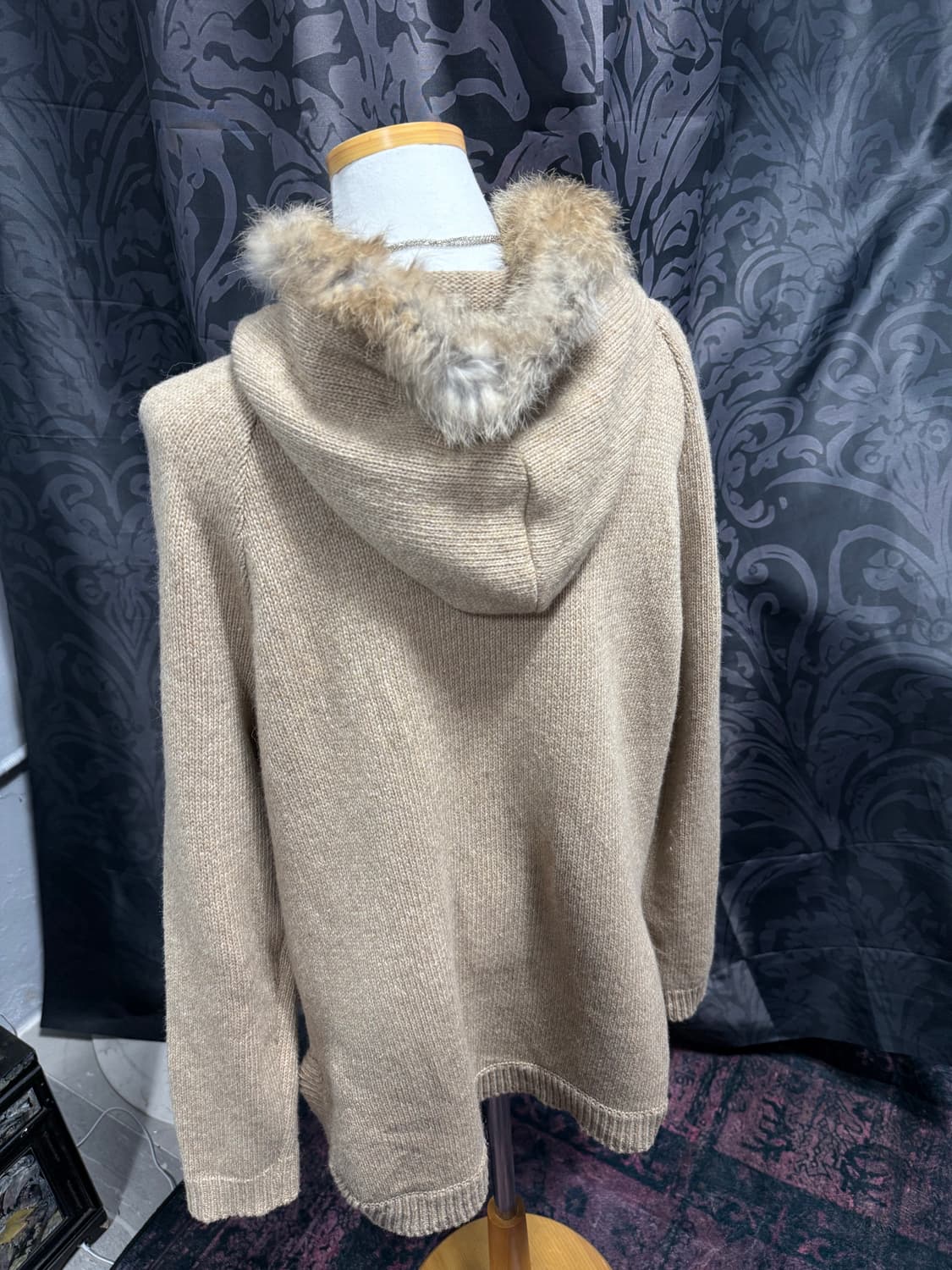 갸루 퍼 니트 후드집업 상품이미지5