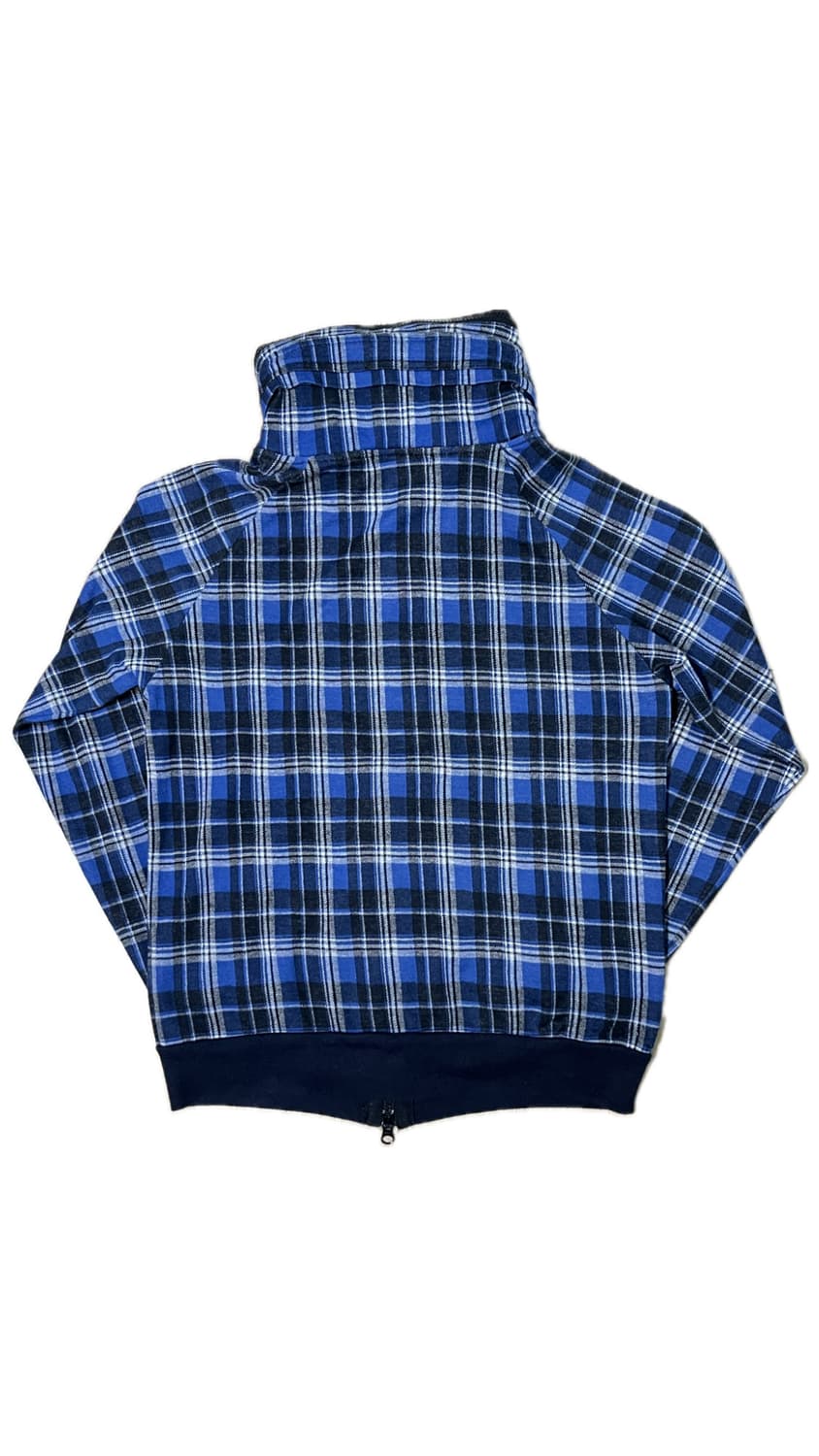 Plus one Clothing 블루 체크 하이넥 집업 상품이미지8