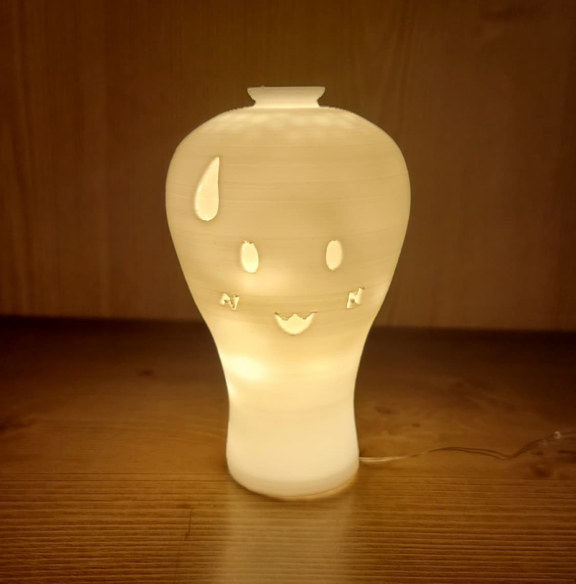 삐질 백자 3d 램프 led 무드등 수면등 조명 상품이미지1