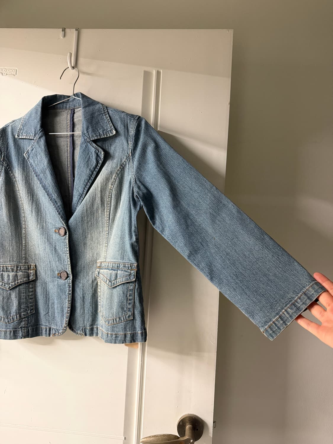 일본빈티지 연청 데님 블레이저 자켓 상품이미지7