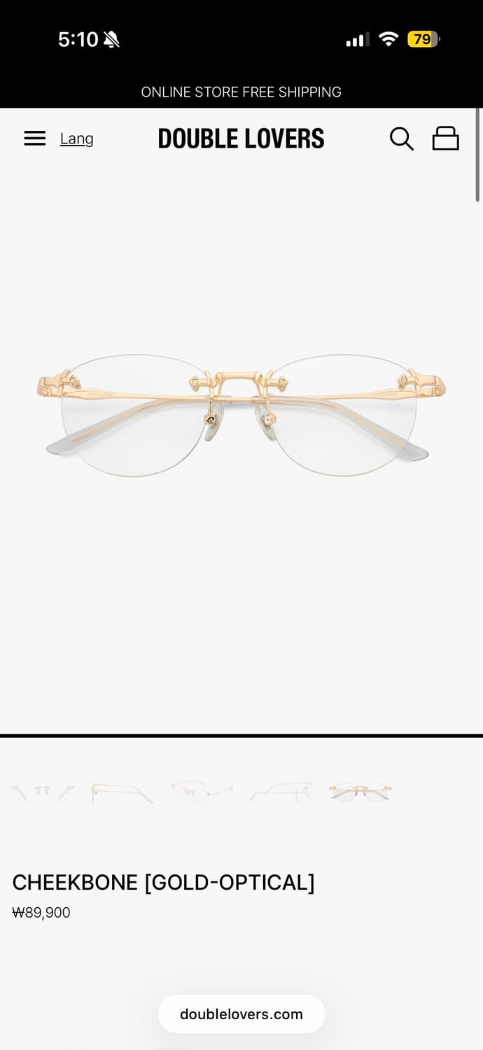 더블러버스 CHEEKBONE 무테 상품이미지3