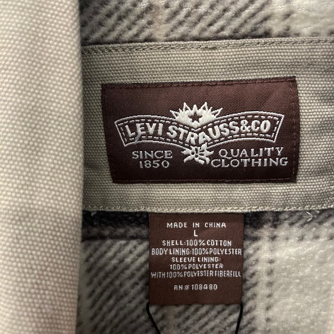 리바이스 헤비 코튼 체크 플리스 라이닝 워크 셔츠 자켓 N116 상품이미지8