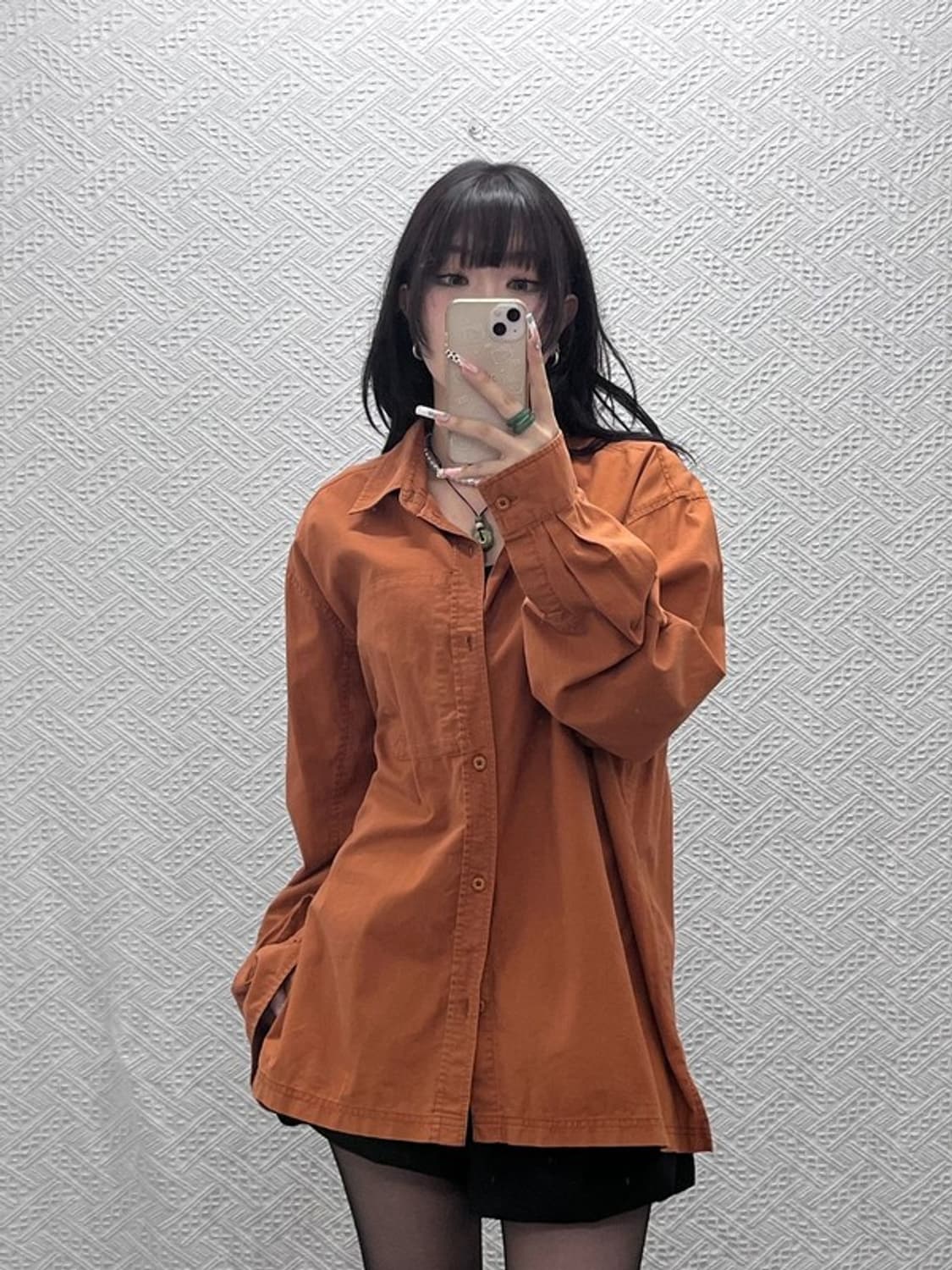나이키 ACG 컨트리 빈티지 오버핏 오렌지브라운 셔츠 L C11342 상품이미지1