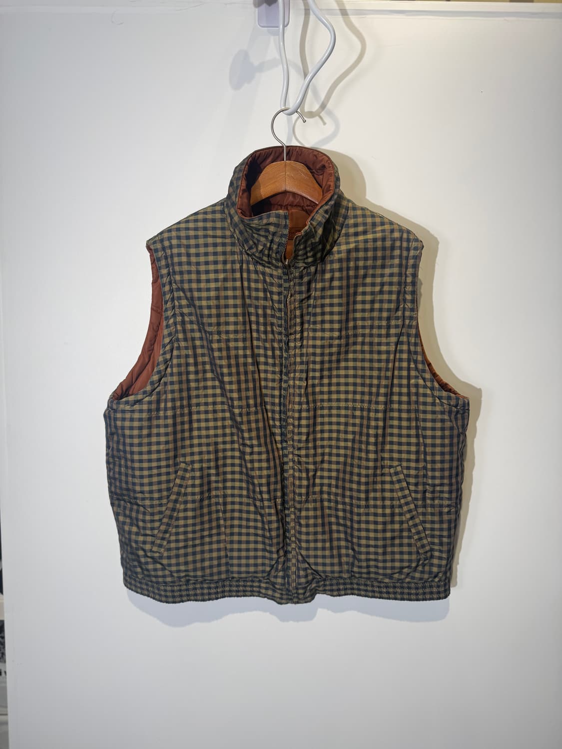 다이리쿠 리버서블 체크 경량 다운 조끼  상품이미지1