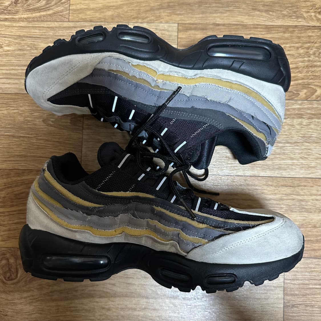 나이키 꼼데가르송 옴므 플러스 에어맥스 95 차콜 280사이즈 상품이미지5