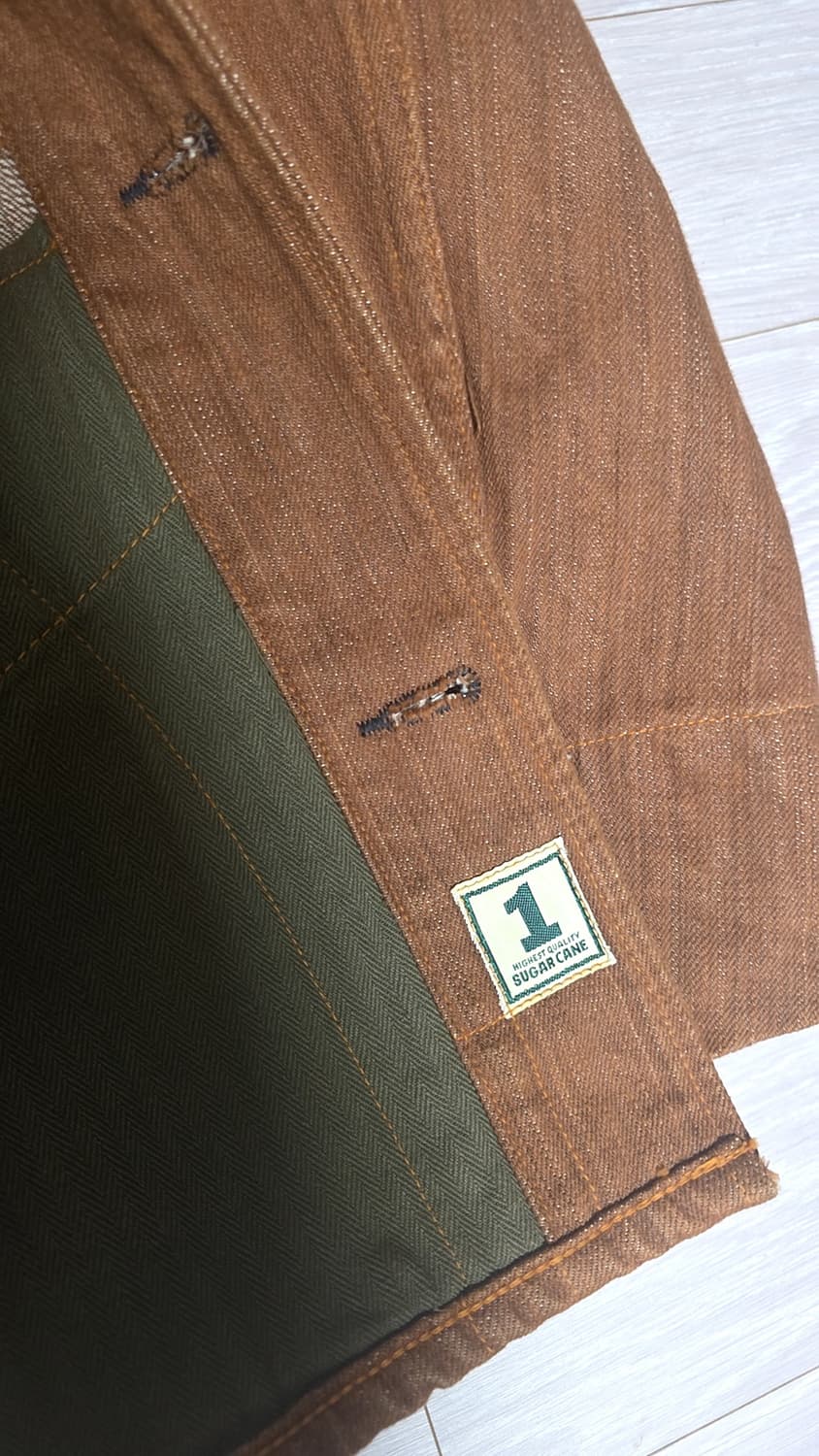 슈가케인 데님자켓 브라운 L 상품이미지2