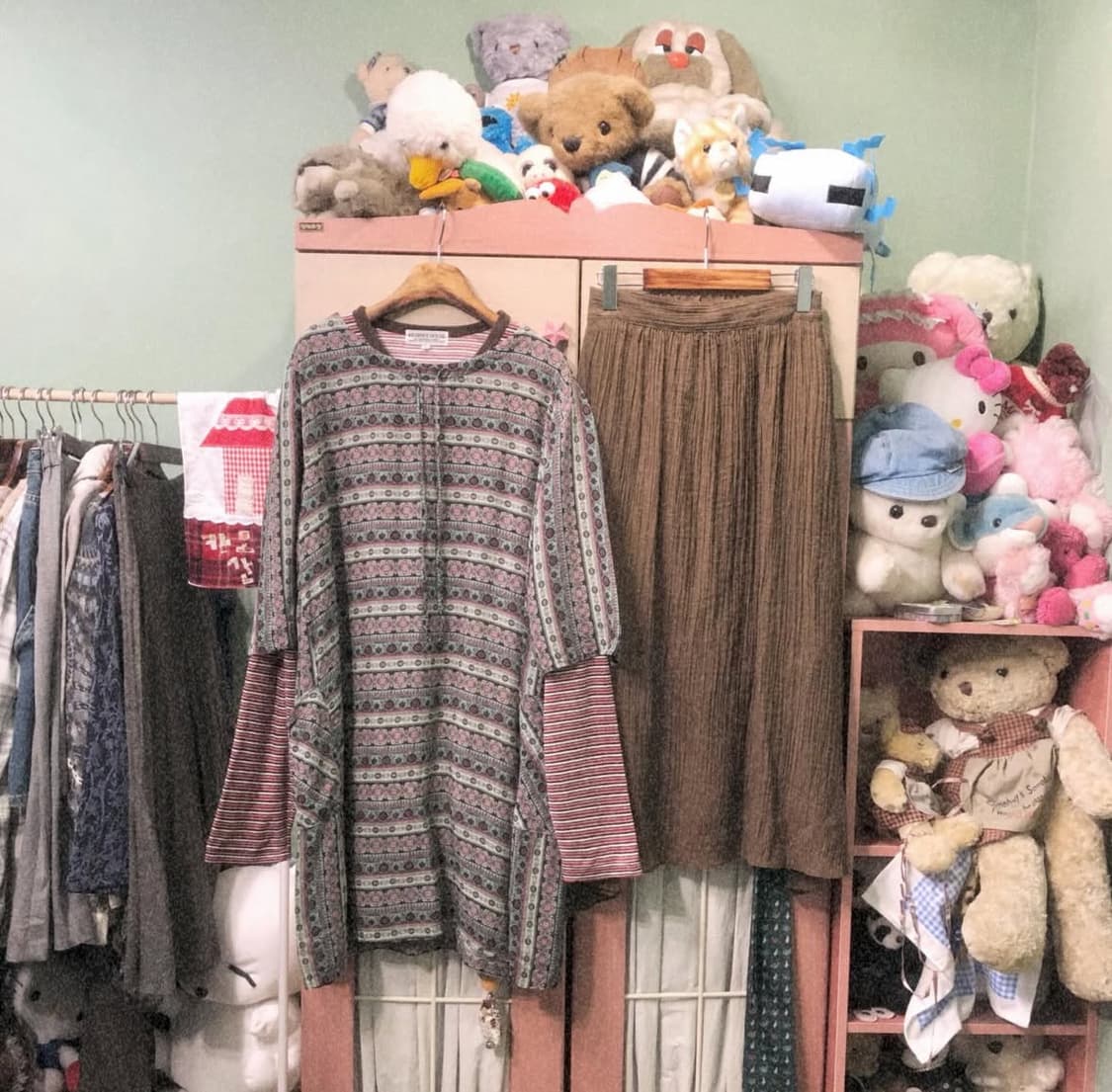 카모메산장 빈티지 모리 상의 코디 세트 (치마 제외) 상품이미지1