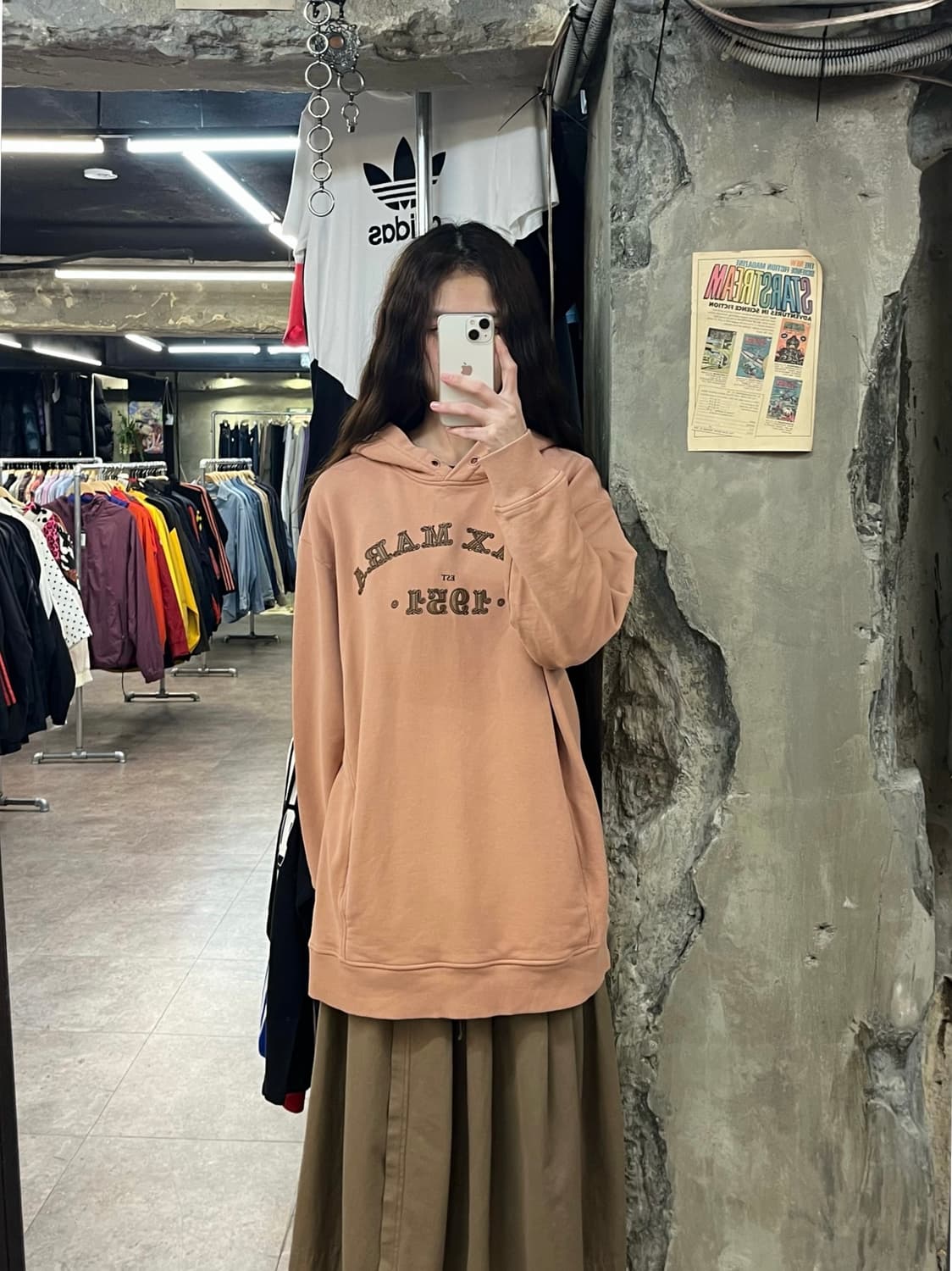 막스마라 아디토 코튼 후드 파우더 핑크 S #csz2171 상품이미지2