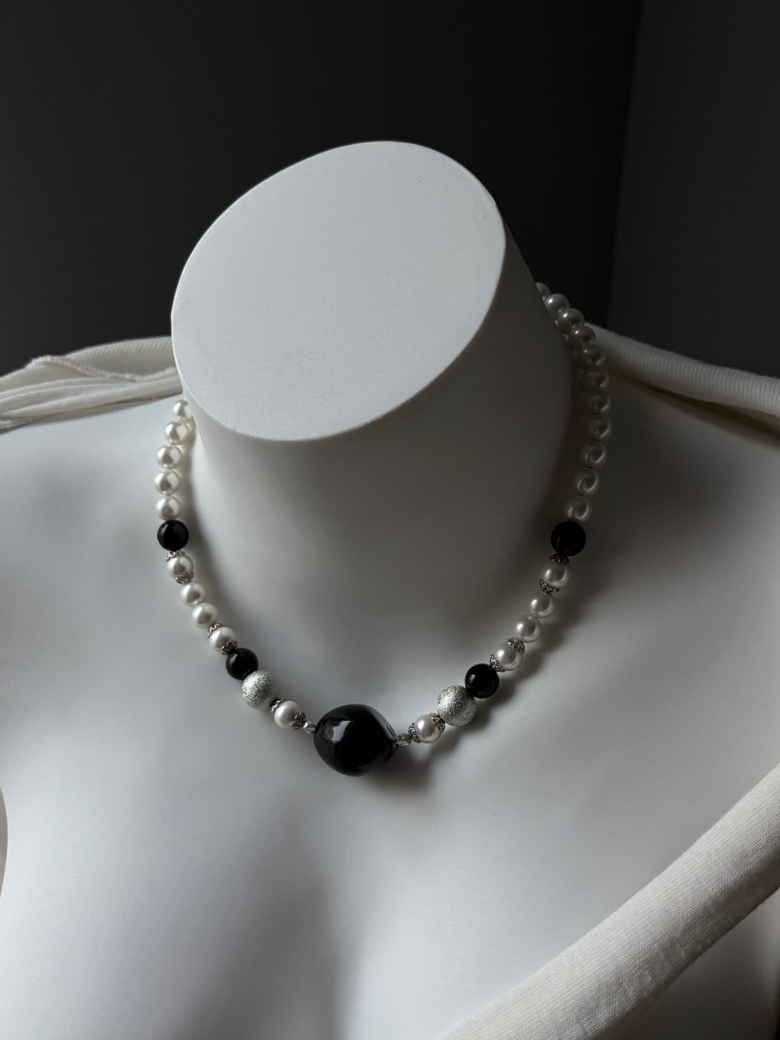 Mono Heart Pearl Choker 상품이미지1