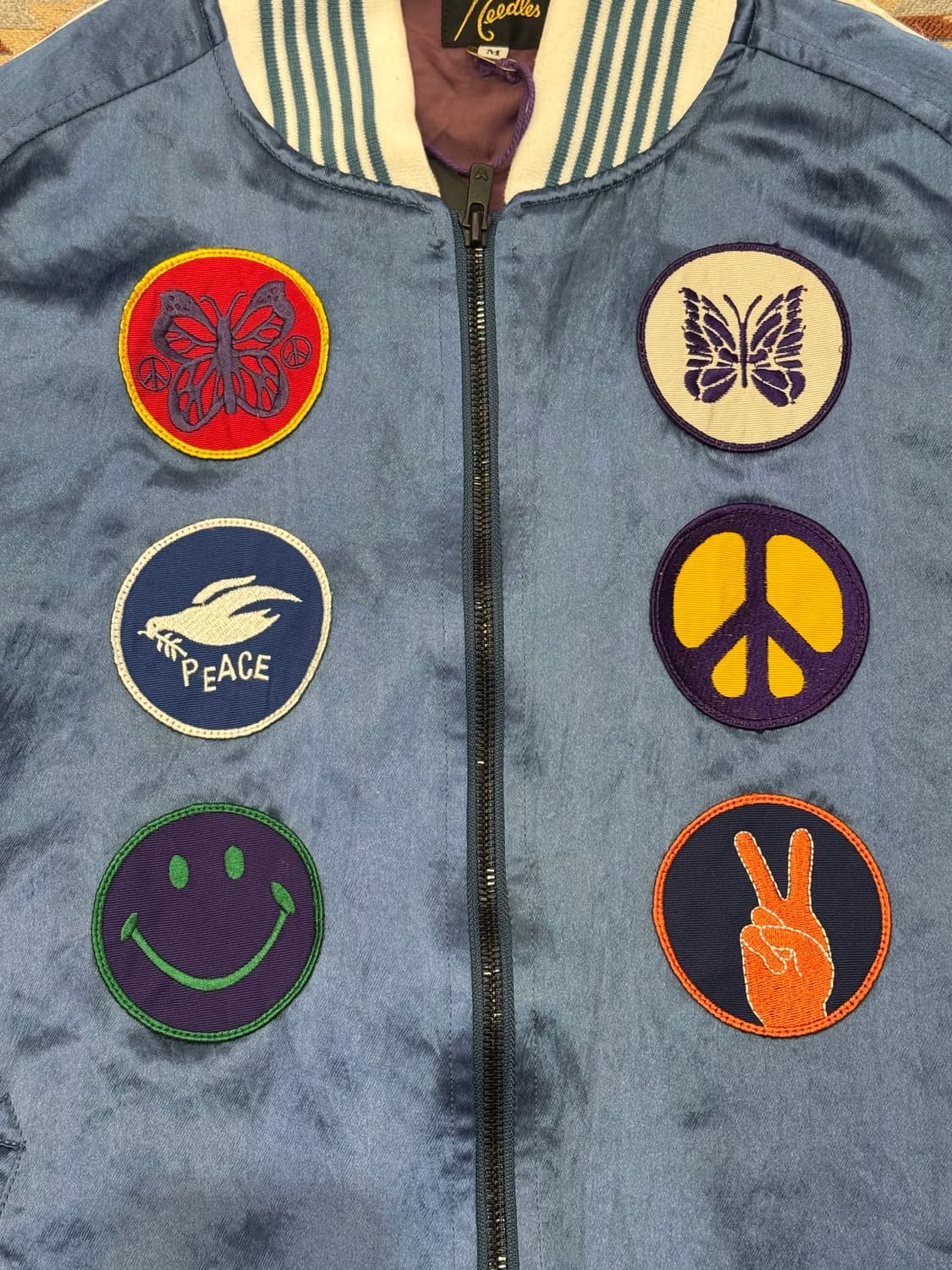 [M] 니들스 아세테이트 사틴 어워드 자켓 블루 상품이미지4