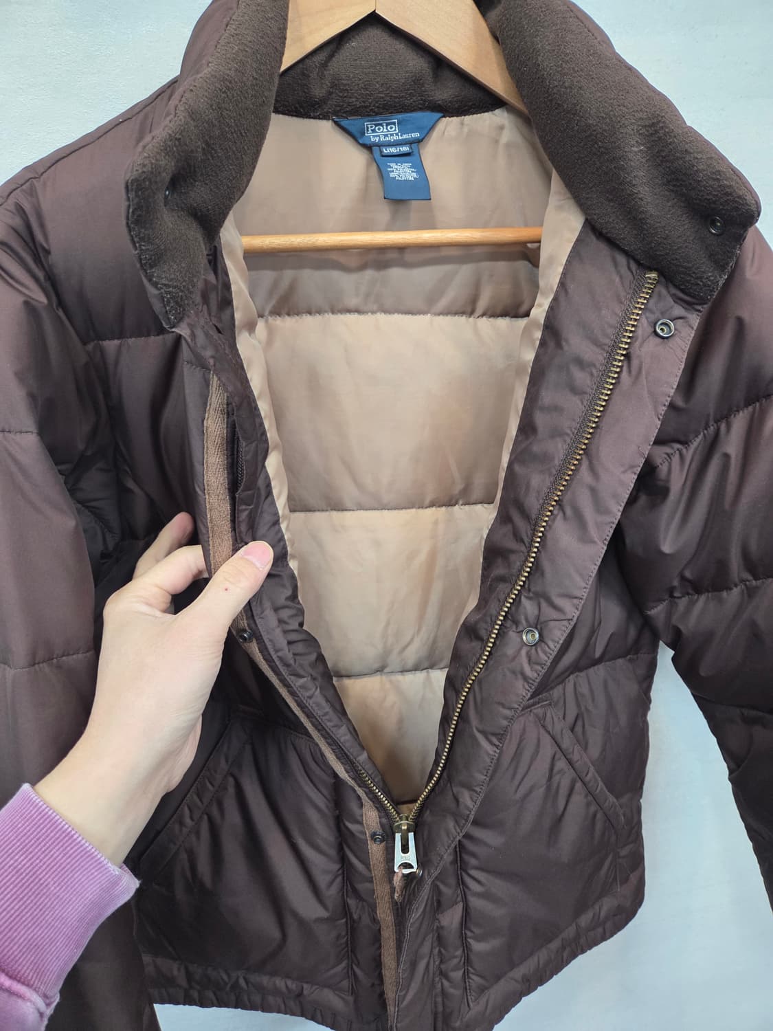 폴로랄프로렌 키즈 주니어 딥브라운 패딩 16 18 성인 95 상품이미지4
