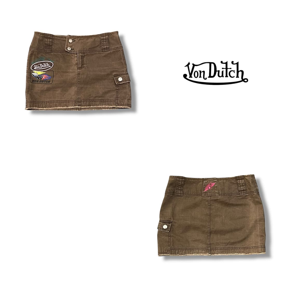  본더치 패치 그래픽 데님 스커트 y13932 상품이미지1