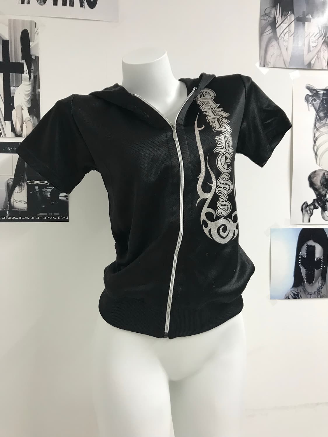 00s punk mood tribal hoodie halfsleeve   상품이미지1