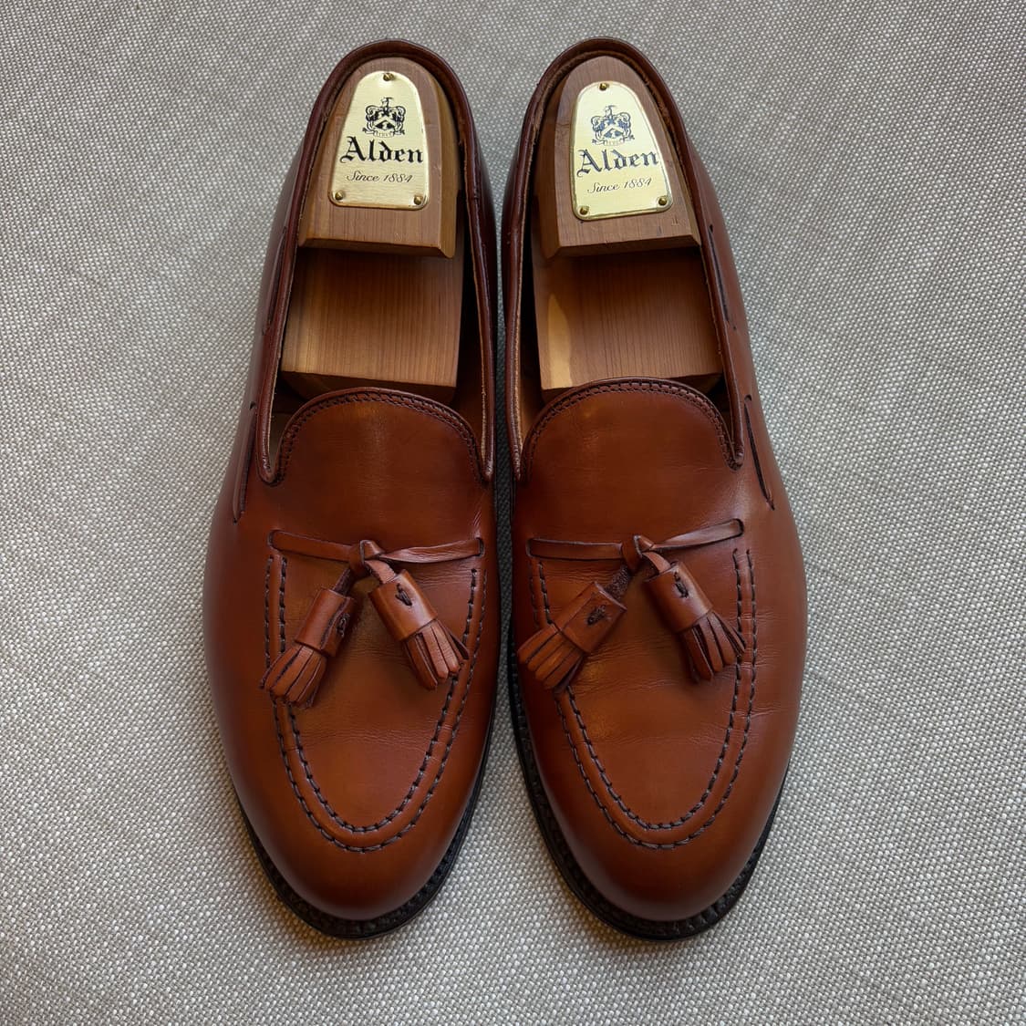 [US 8.5] Alden 662 알든 탠 카프 태슬 로퍼 상품이미지1