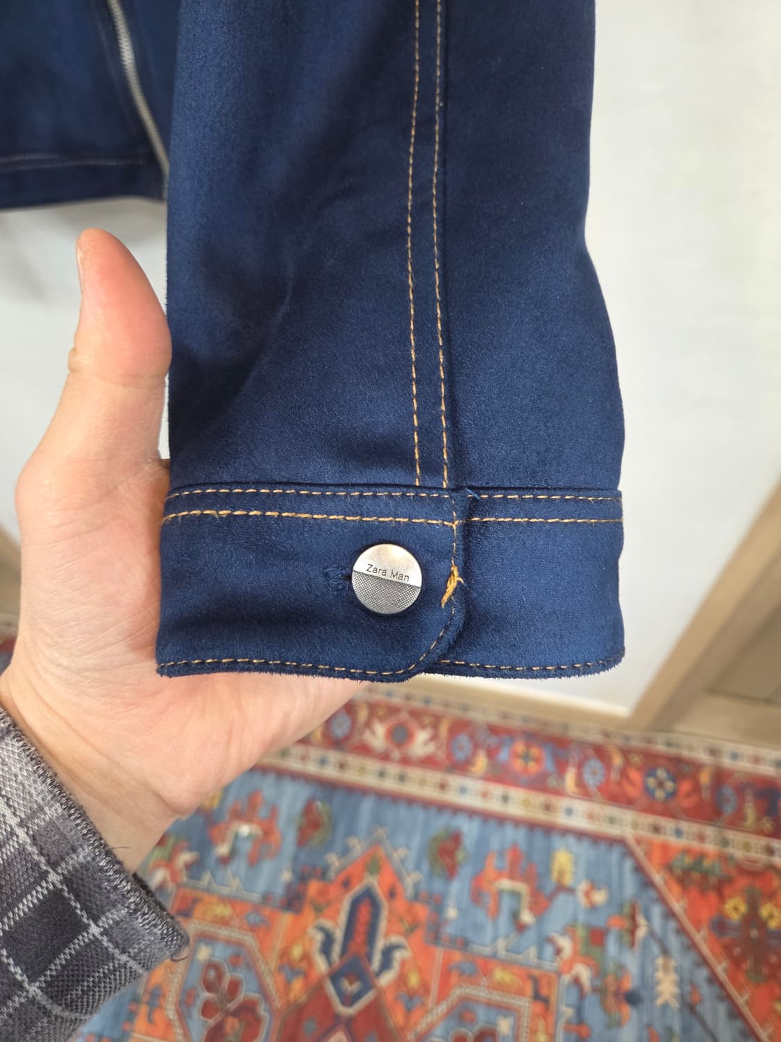 자라 스티치 스웨이드 자켓 L 상품이미지6