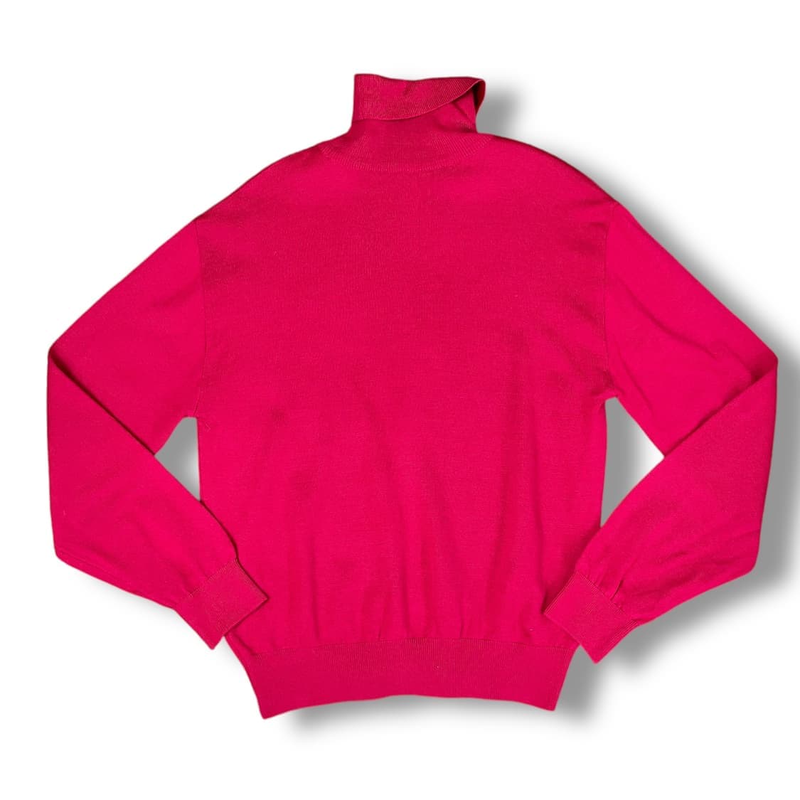 크로커다일 핫핑크 아크릴 울 목폴라 니트 100 상품이미지2