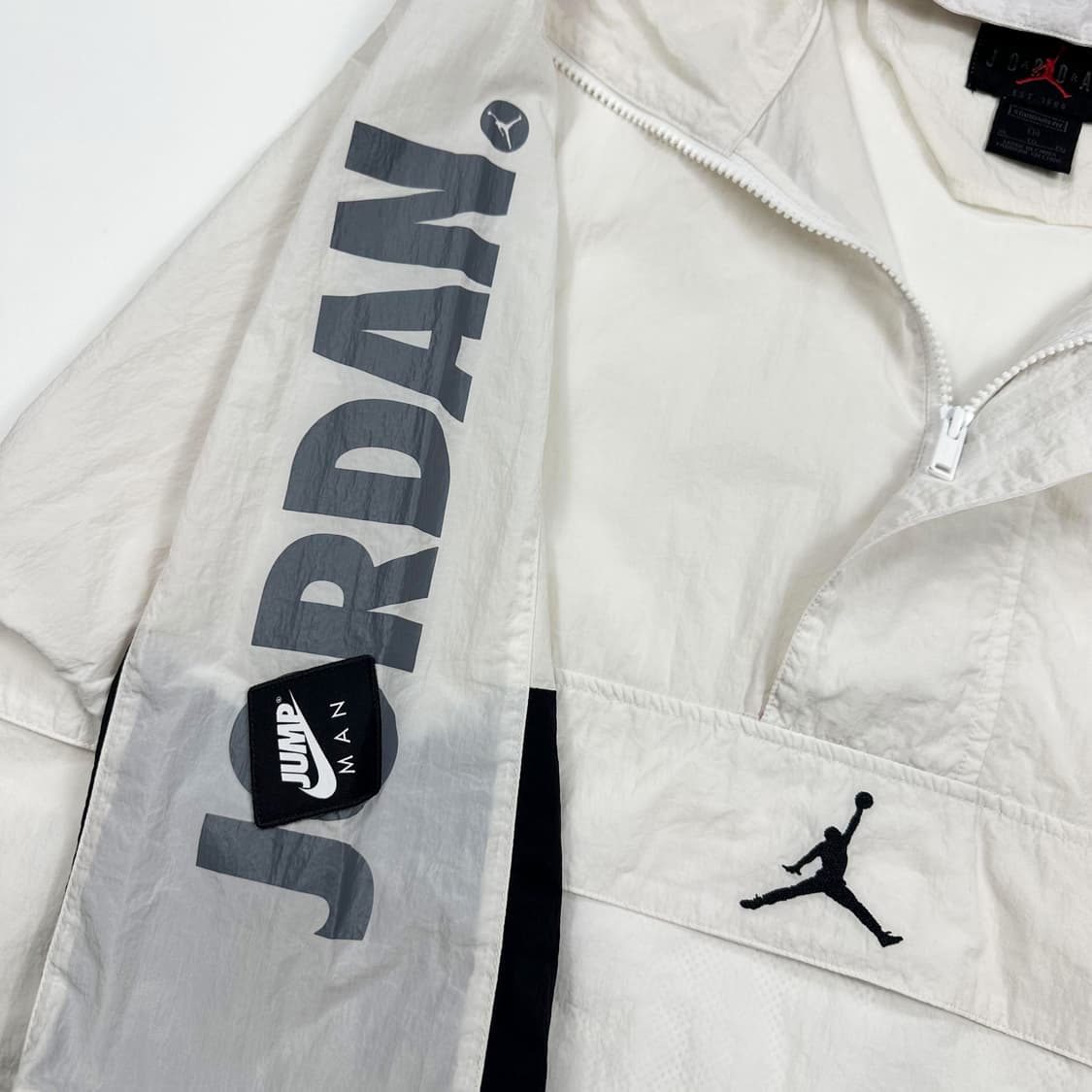 조던 점프맨 아노락 화이트 바람막이 웜업 (XL) 상품이미지4