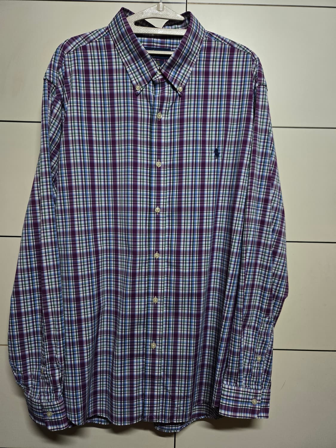 폴로 랄프로렌 클레식핏 퍼플체크 셔츠(미착용제품)ㅡ 상품이미지2