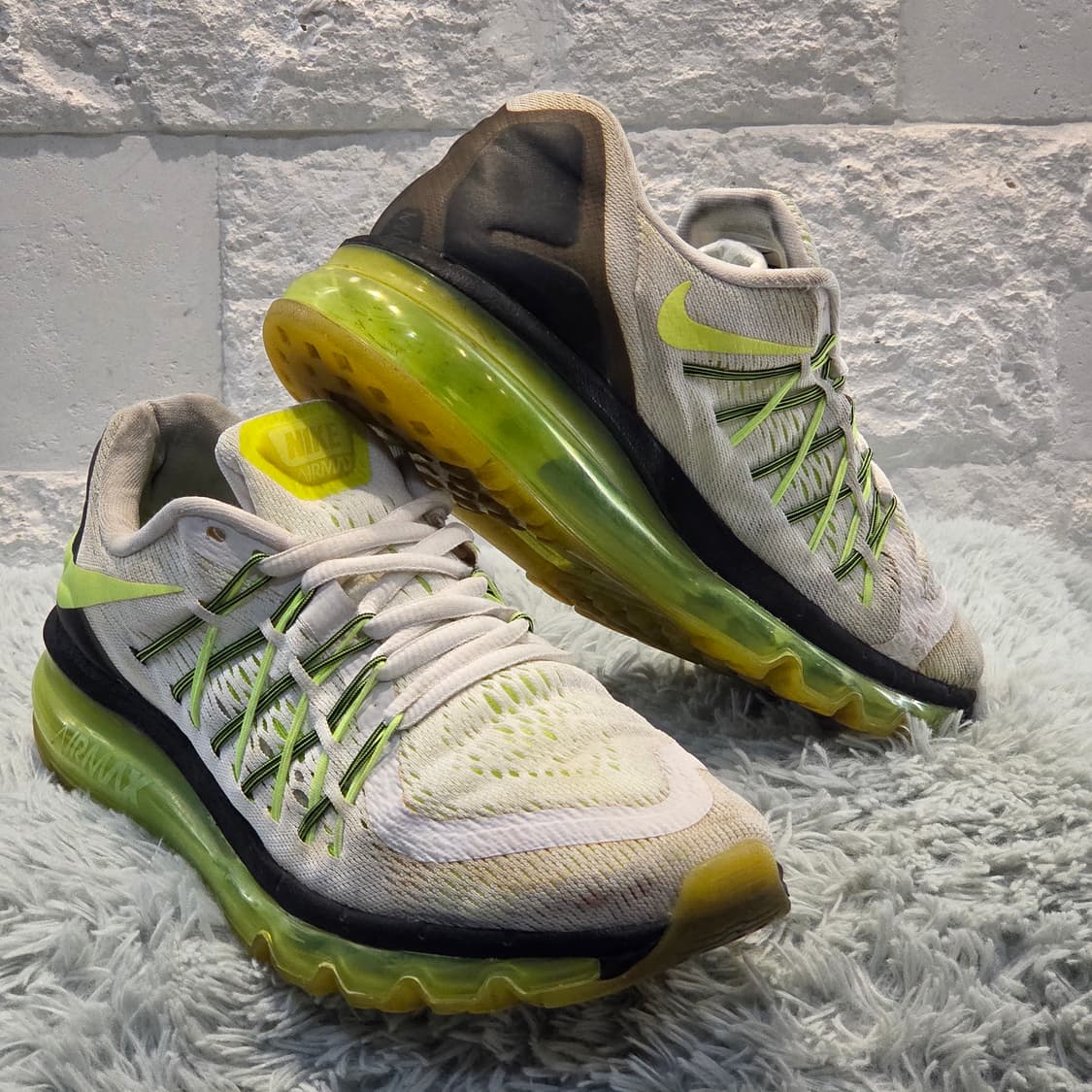 5q-23:나이키 에어맥스 2014 화이트 라임 (24.5cm) 상품이미지5