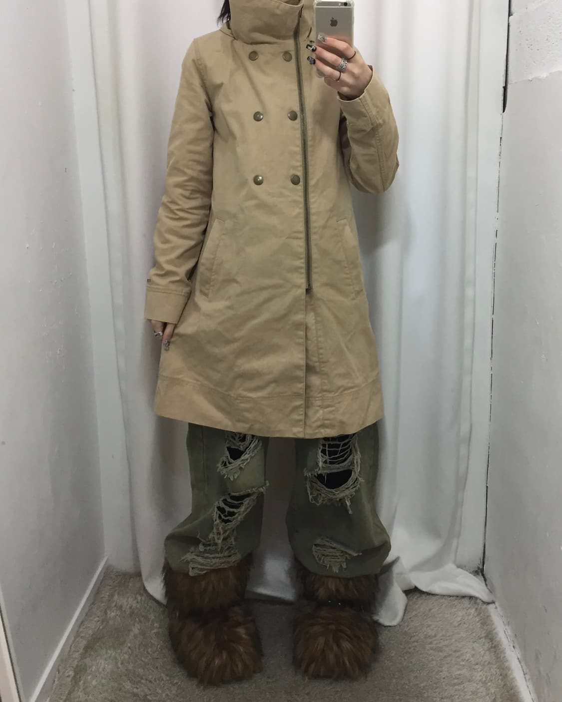 투버튼 롱 트렌치코트 🐆 상품이미지1