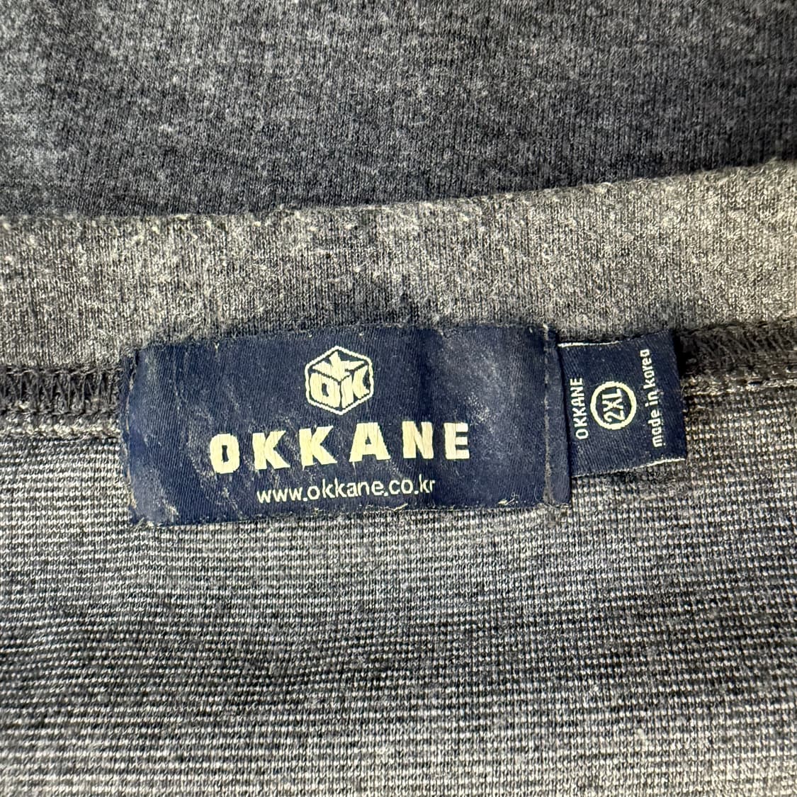 2XL 오까네 빈티지 트임 긴팔 티셔츠  0320T 상품이미지3