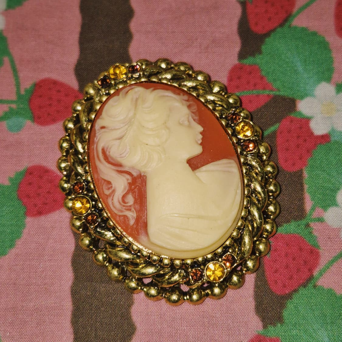 80s 미국 케네스제이 빅 카메오 코스튬 브로치 상품이미지6