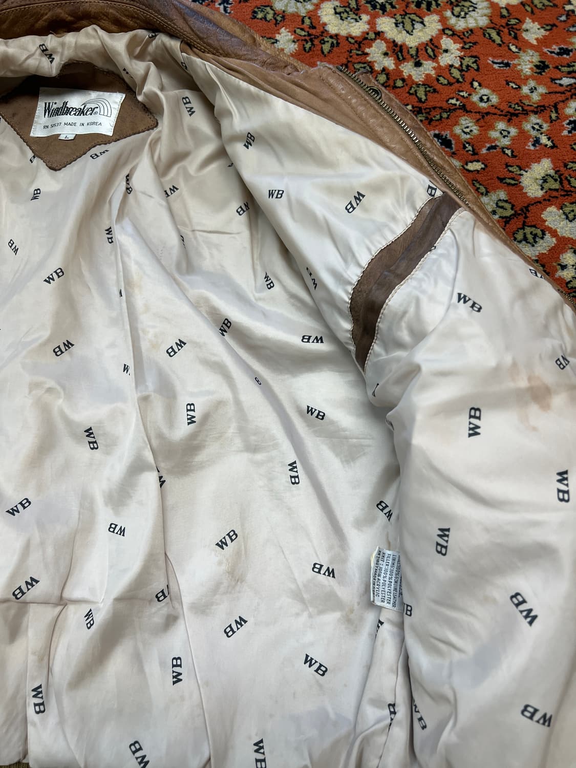 [L] Windbreaker 빈티지 리얼레더 A2 플라이트 자켓 브라운 상품이미지9