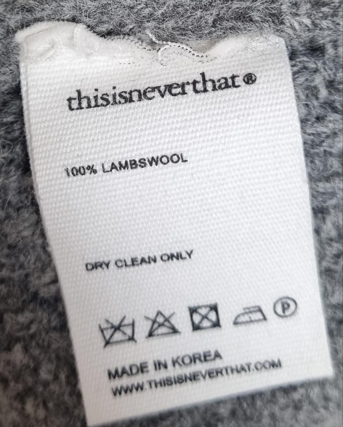 M ) 디스이즈네버댓 램스울100% 그레이 니트 상품이미지4
