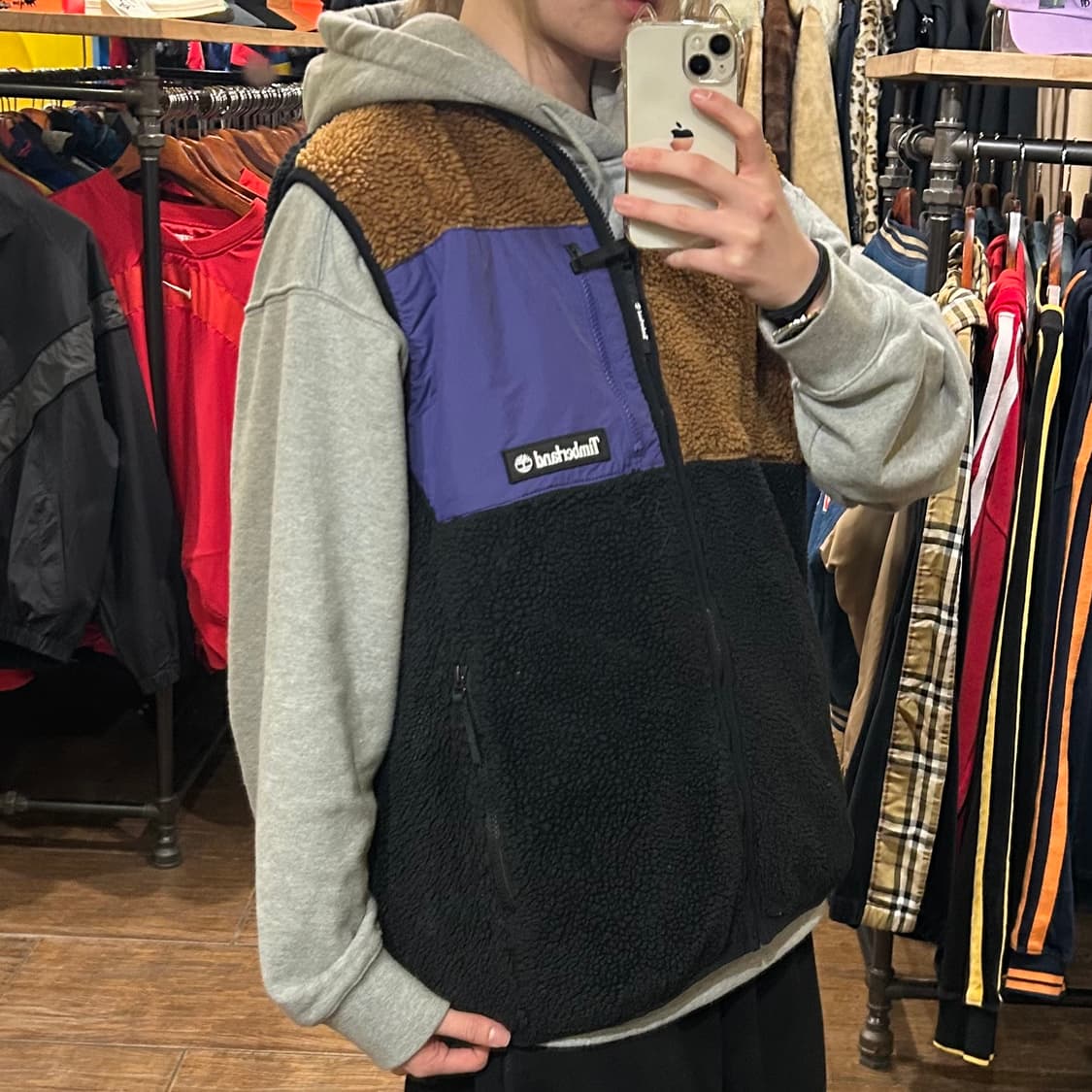 [HI]  팀버랜드 양털 조끼 브라운&블랙 상품이미지3