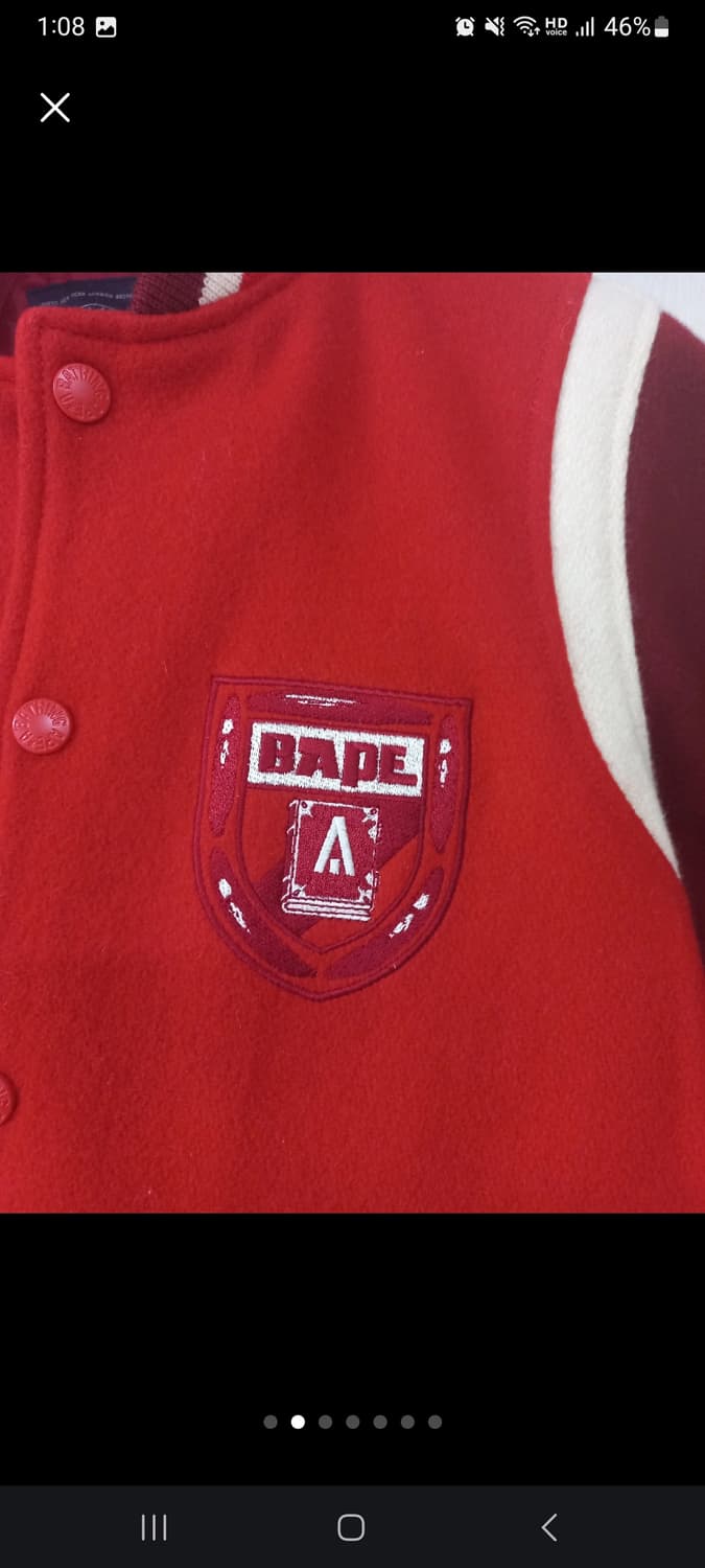 BAPE 바시티 자켓 판매합니다
S사이즈 레어템 상품이미지2