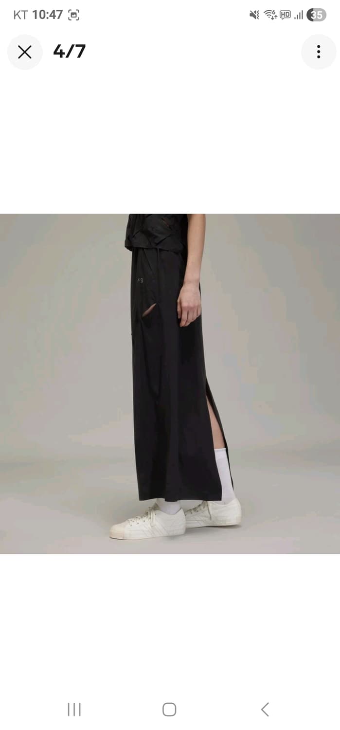  Y-3 컷아웃 패널 롱스커트 블랙  상품이미지4