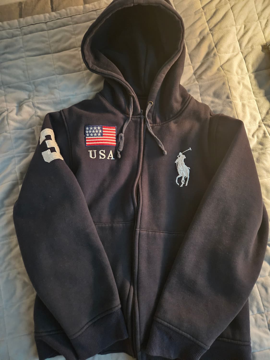 Polo 폴로 랄프로렌 USA 성조기 네이비 후드집업 상품이미지1