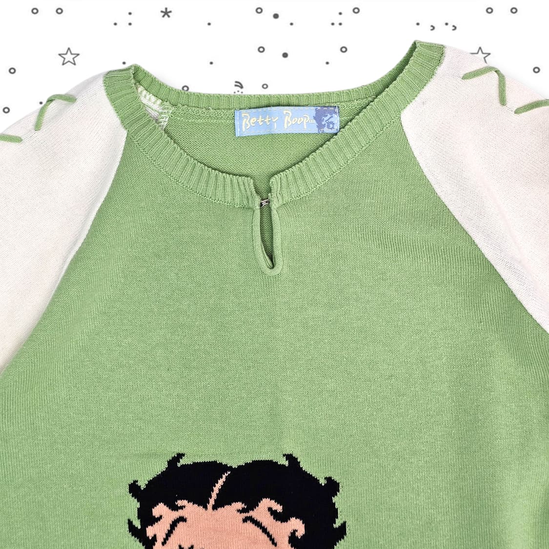 90 BETTY BOOP 베티붑 배색 니트 탑 상품이미지2