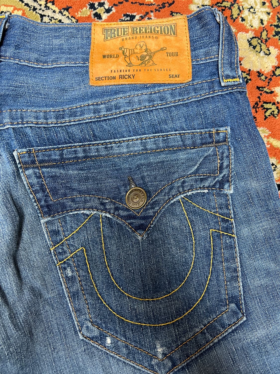 [32] 트루릴리전 Ricky 데님팬츠 중청 상품이미지7