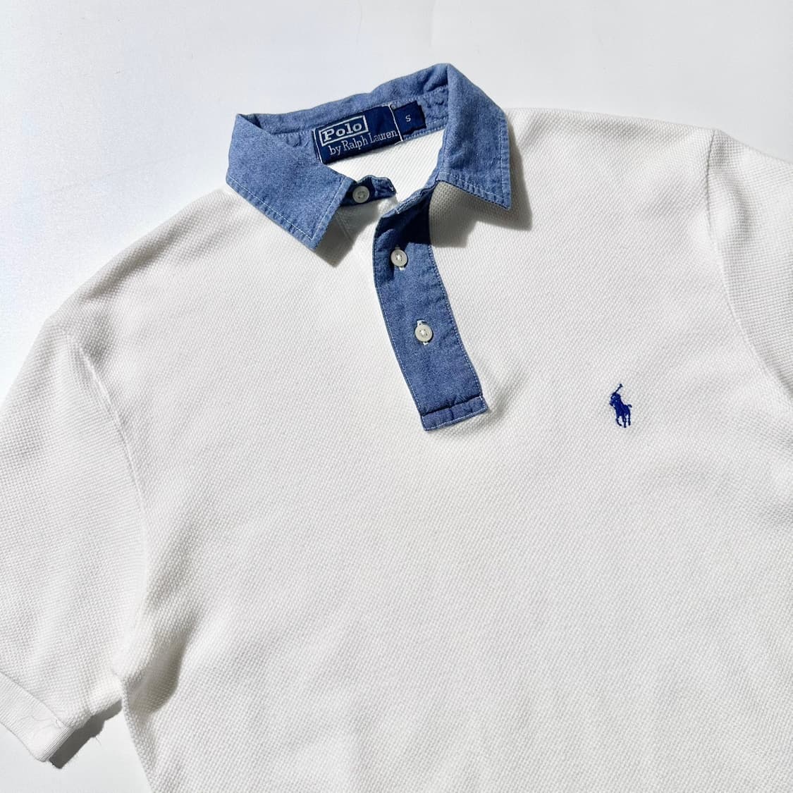 폴로 랄프로렌 데님 카라 피케 반팔 티셔츠 상품이미지3