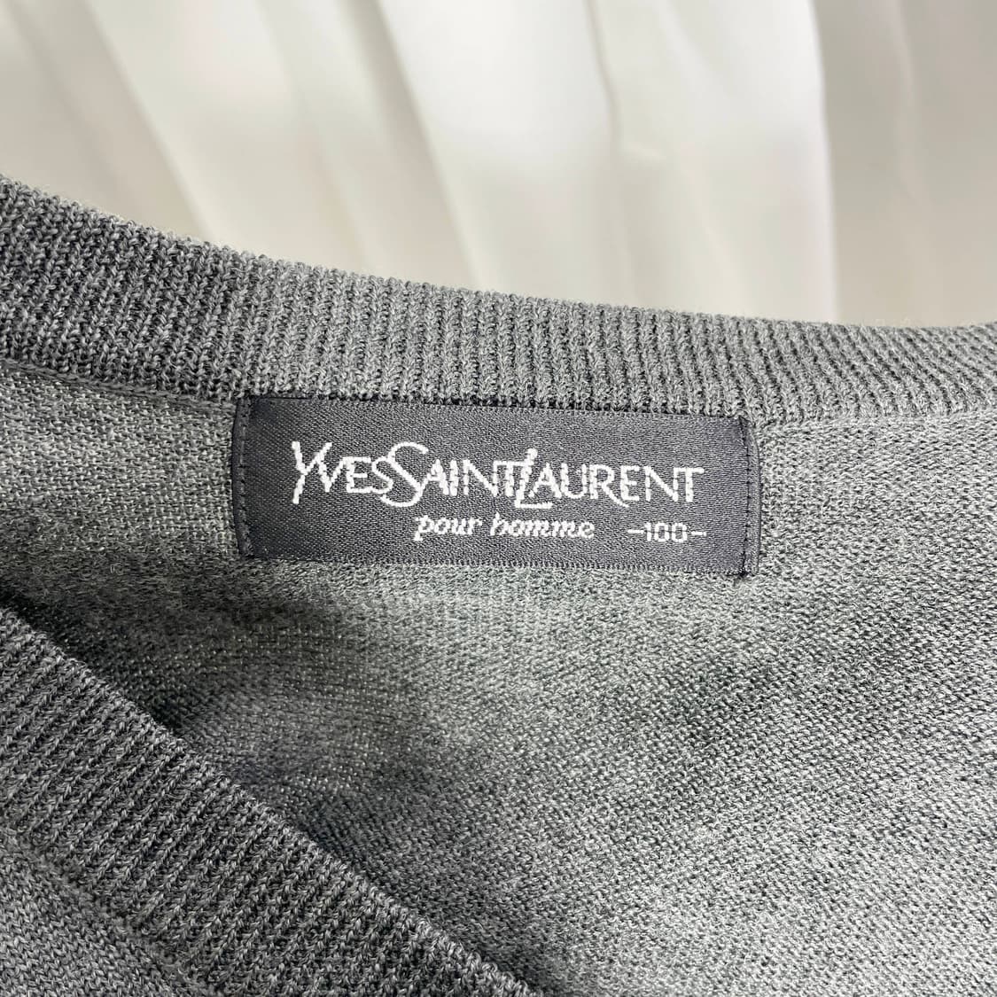 C1 YSL 입생로랑 브이넥 니트 베스트 100사이즈 상품이미지4