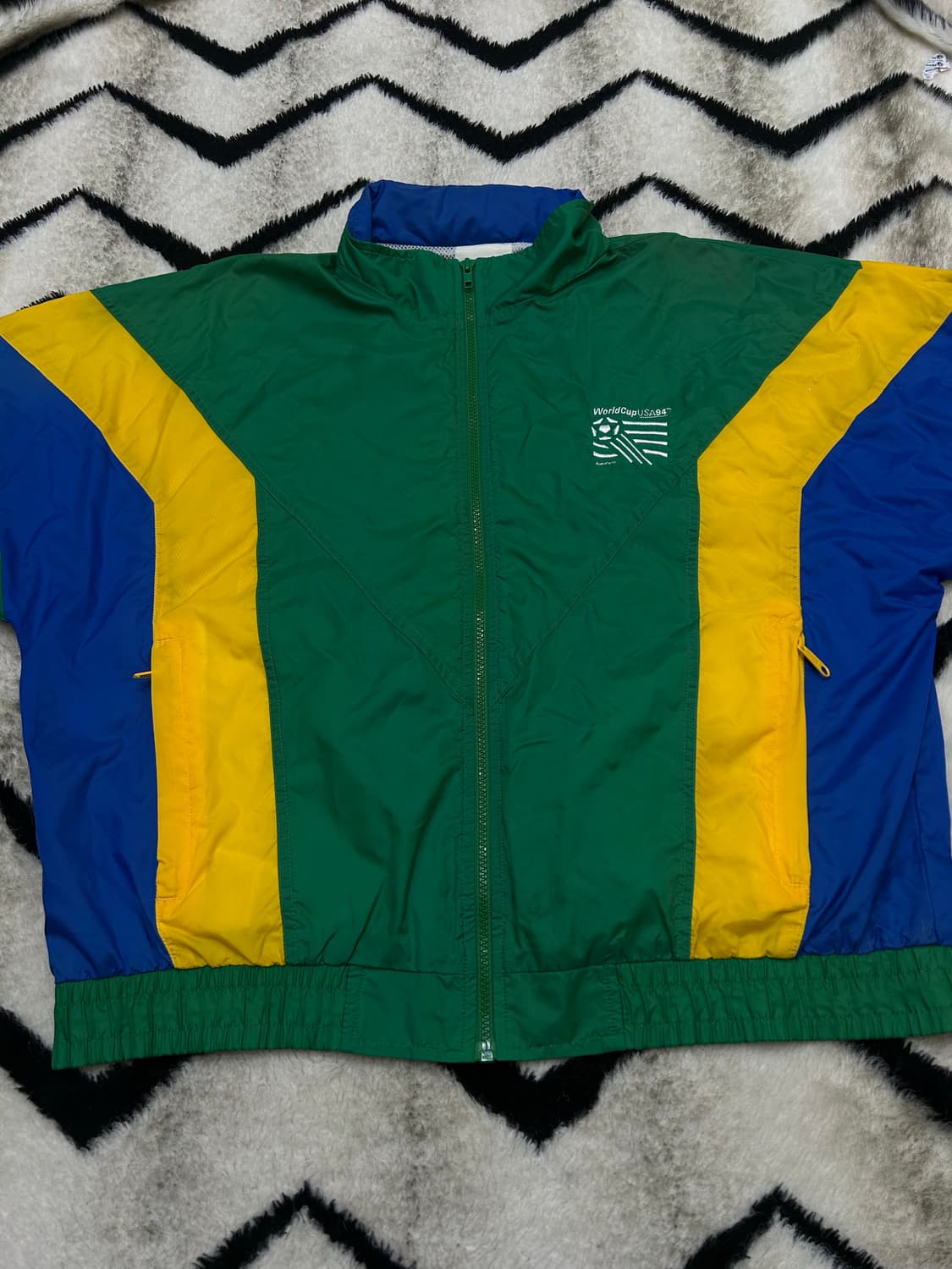 [실측L]Nutmeg USA1994 월드컵 브라질 국대 바람막이 상품이미지3