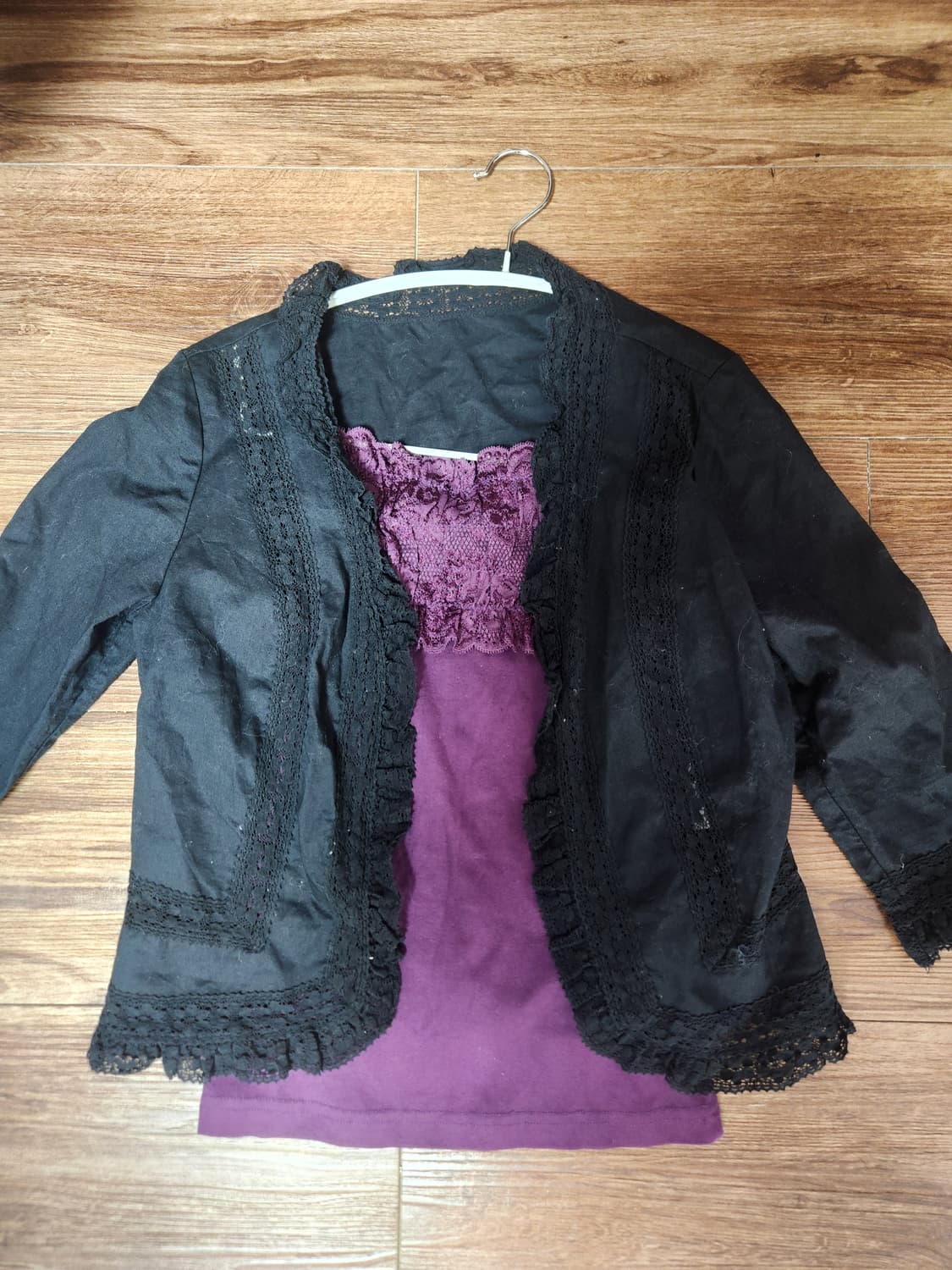 빈티지 고스 펑크 나시+가디건 set 상품이미지1