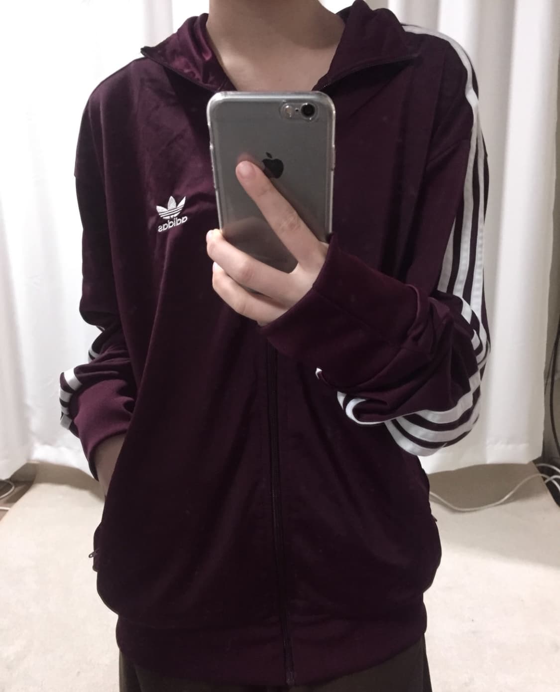 아디다스 버건디 파이어버드 트랙탑 져지 상품이미지1