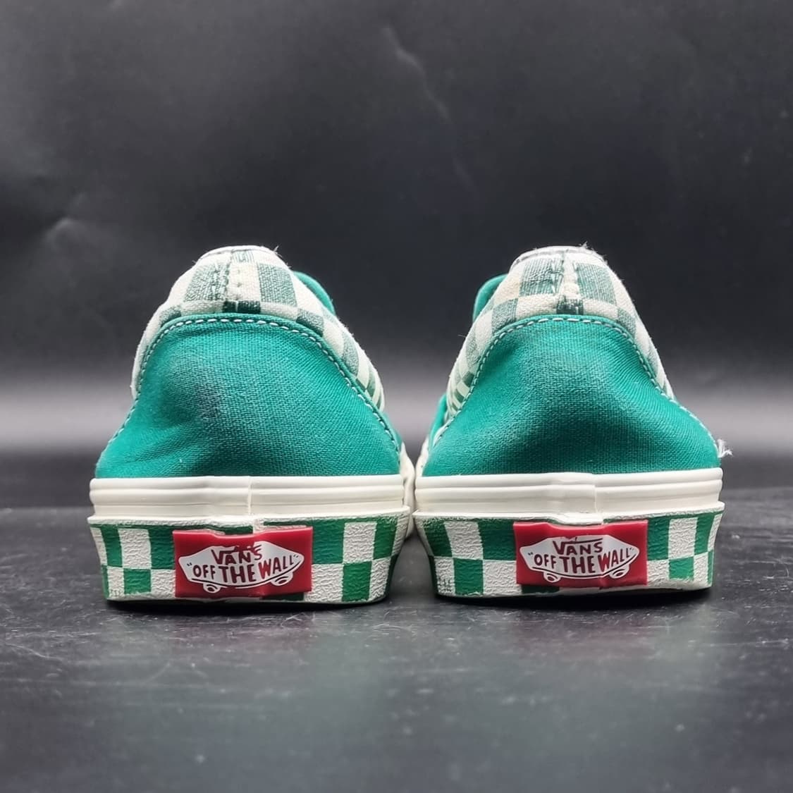 반스 체커보드 그린 슬립온245 상품이미지4