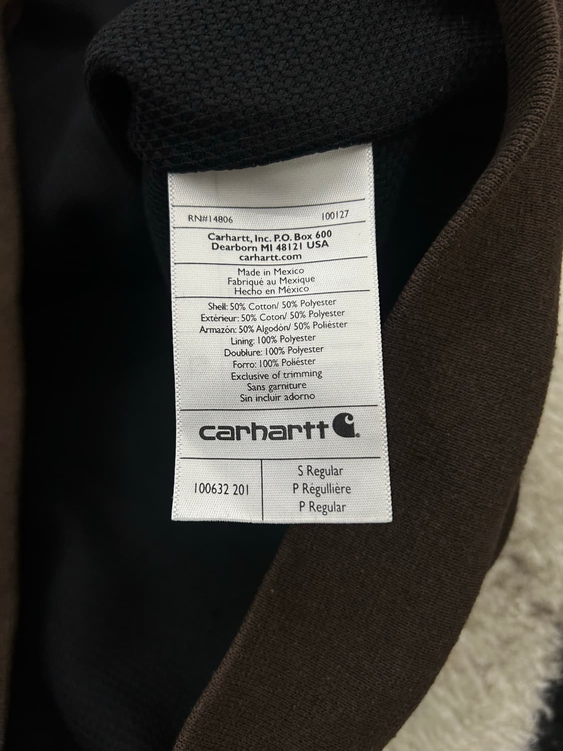 [S]칼하트 레인디펜더 후드집업/다크브라운 상품이미지7